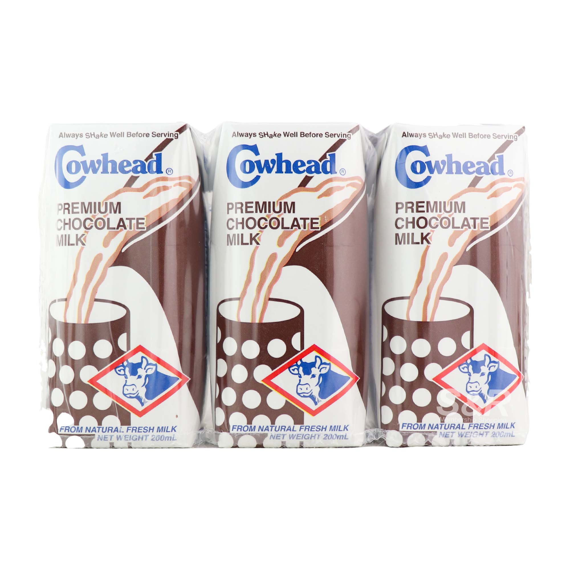 Cowhead Chocolate Milk Drink 3pcs x 200mL